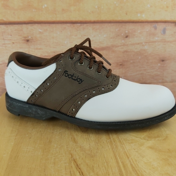 𝅺FOOTJOY faux leather golf shoes size 4 M - Picture 3 of 12
